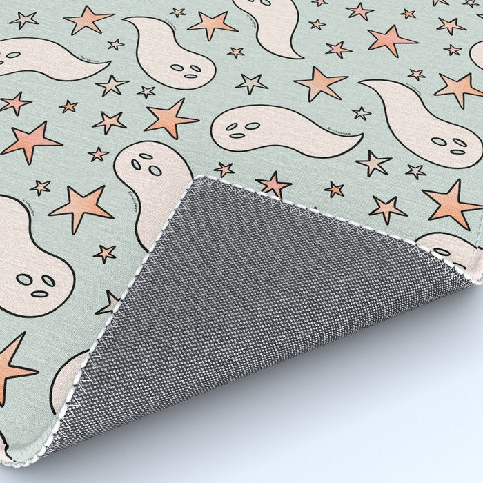 Pastel Ghost Print in Blue Rug Gallery Image 4