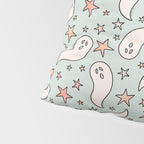 Pastel Ghost Print in Blue Pillow Sham Gallery Image 4