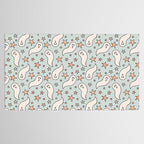 Pastel Ghost Print in Blue Tablecloth Gallery Image 2