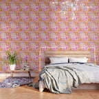 I Love You Checkerboard - Pink & Orange Wallpaper Gallery Image 3