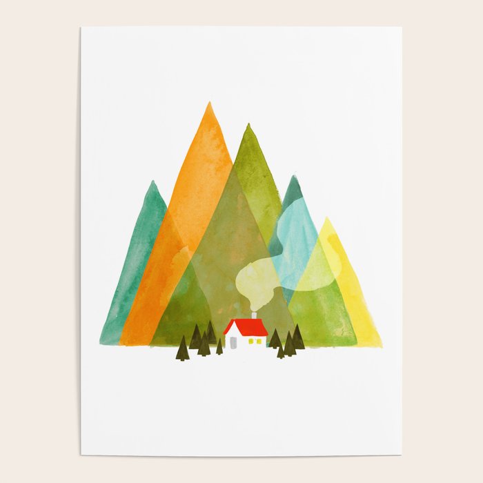 House at the foot of the mountains Poster Gallery Image 1