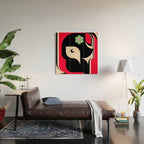 Red Girl Wood Wall Art Gallery Image 2
