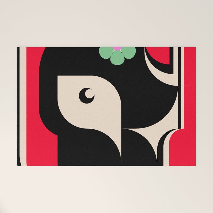 Red Girl Welcome Mat Gallery Image 1
