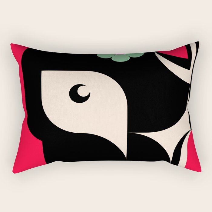 Red Girl Rectangular Pillow Gallery Image 2