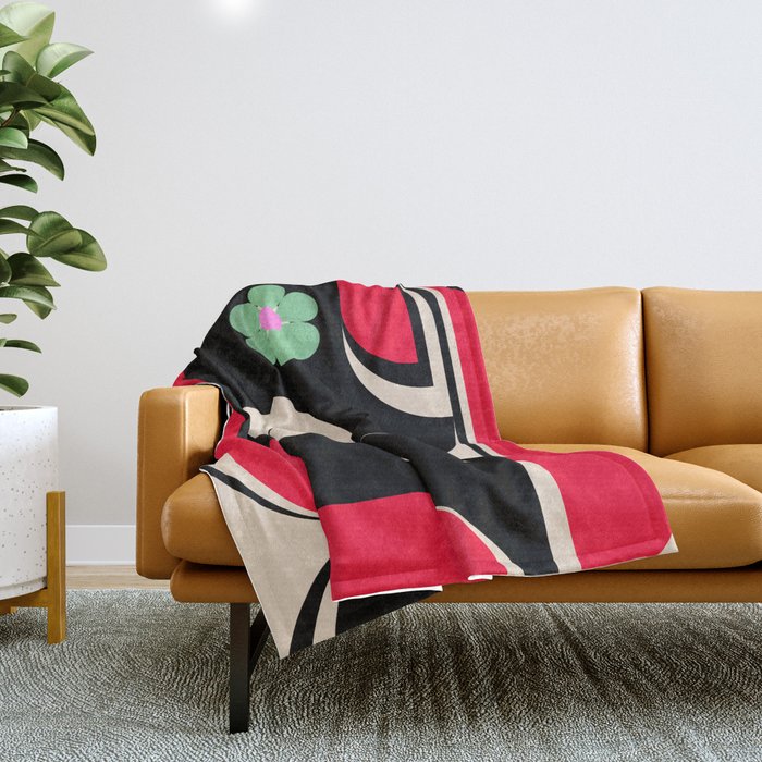 Red Girl Throw Blanket Gallery Image 1