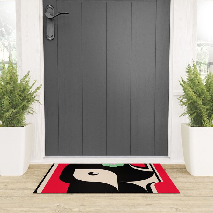 Red Girl Welcome Mat Gallery Image 3