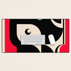 Red Girl Desk Mat Gallery Image 1