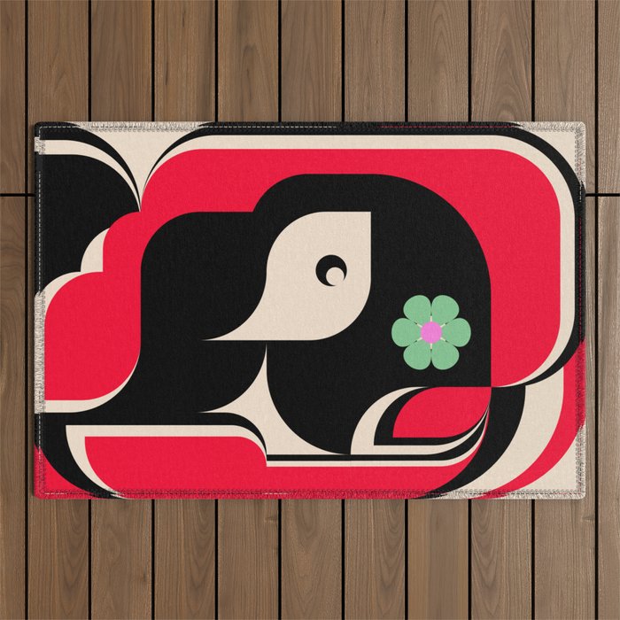 Red Girl Outdoor Rug Gallery Image 1