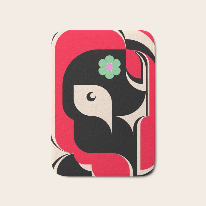 Red Girl Bath Mat Gallery Image 1