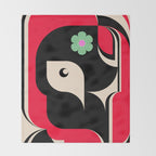 Red Girl Throw Blanket Gallery Image 2