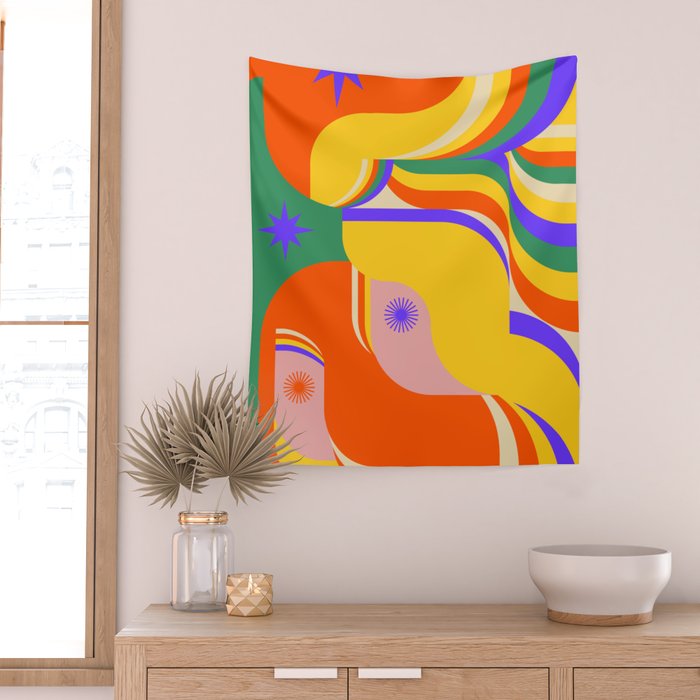 Flowing Stars Wall Tapestry Gallery Image 2