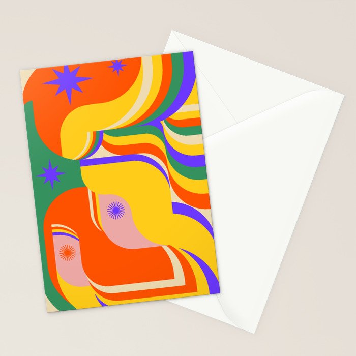 Flowing Stars Stationery Card Gallery Image 2