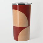 abstract retro shapes earthy Travel Mug Gallery Image 1