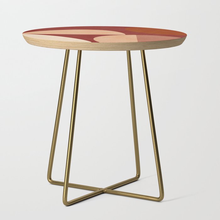 abstract retro shapes earthy Side Table Gallery Image 1