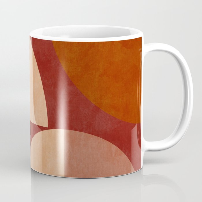 abstract retro shapes earthy Coffee Mug Gallery Image 1