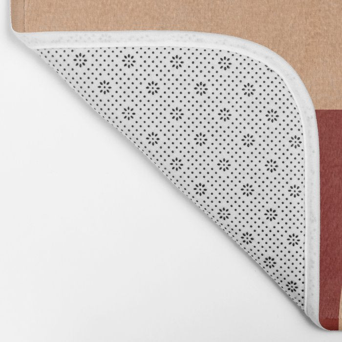 abstract retro shapes earthy Bath Mat Gallery Image 2