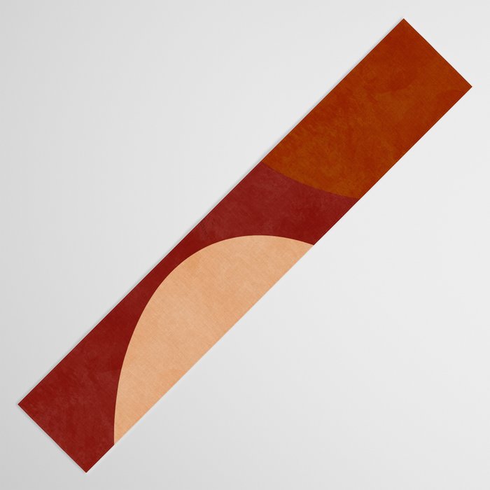 abstract retro shapes earthy Table Runner Gallery Image 3
