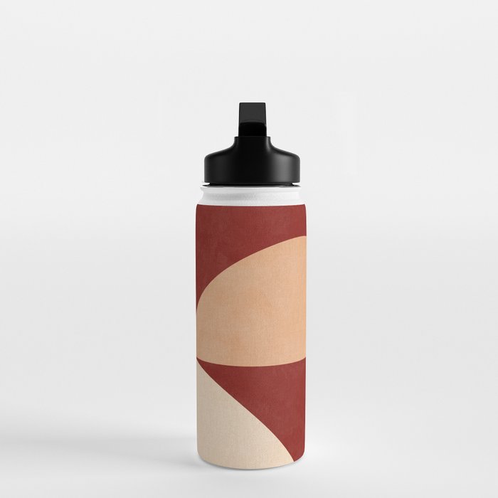 abstract retro shapes earthy Water Bottle Gallery Image 3