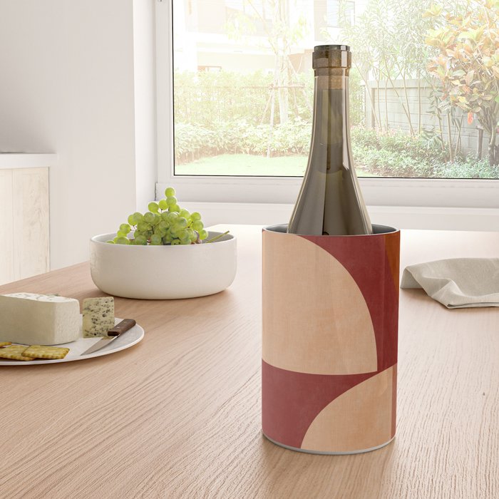 abstract retro shapes earthy Wine Chiller Gallery Image 4