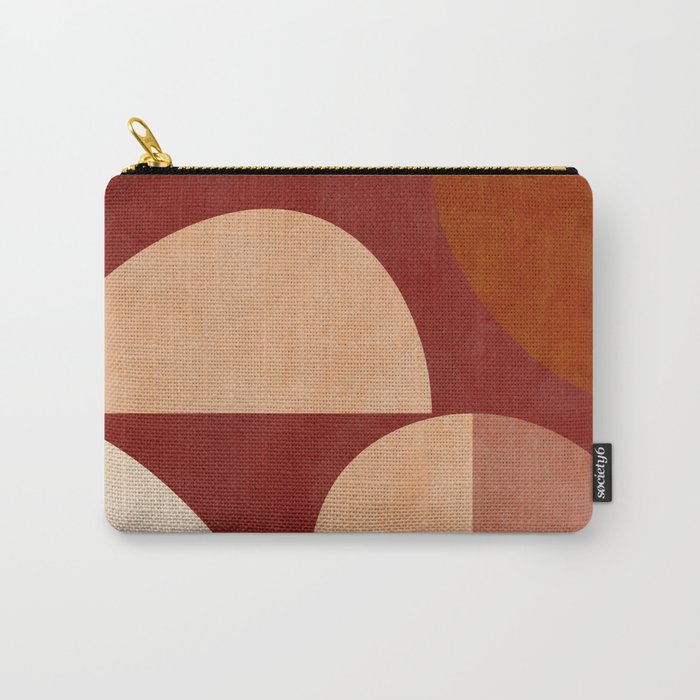 abstract retro shapes earthy Carry All Pouch Gallery Image 1