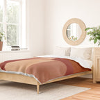 abstract retro shapes earthy Duvet Cover Gallery Image 2