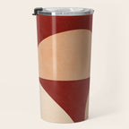abstract retro shapes earthy Travel Mug Gallery Image 3