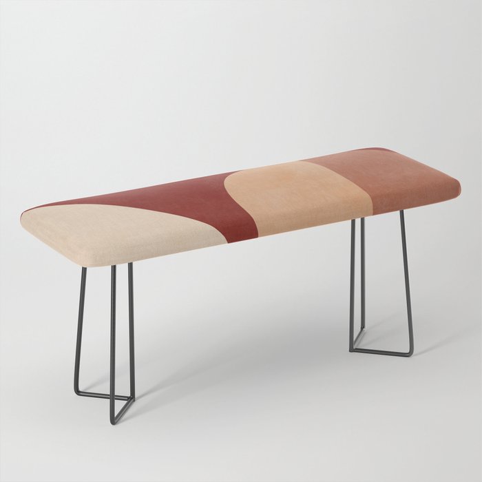 abstract retro shapes earthy Bench Gallery Image 1