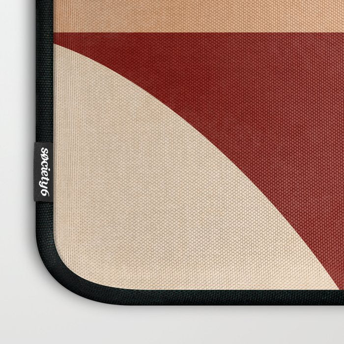 abstract retro shapes earthy Laptop Sleeve Gallery Image 3