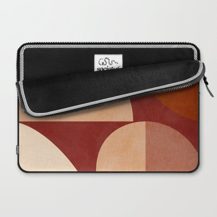 abstract retro shapes earthy Laptop Sleeve Gallery Image 2