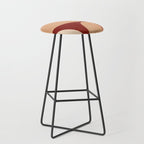 abstract retro shapes earthy Stool Gallery Image 1