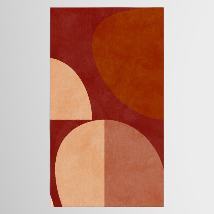 abstract retro shapes earthy Tablecloth Gallery Image 2