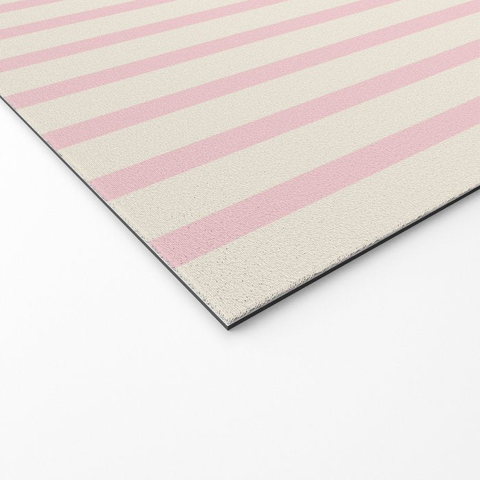 Pink Striped Welcome Mat Gallery Image 2