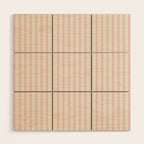 Pink Striped Wood Wall Art Gallery Image 1