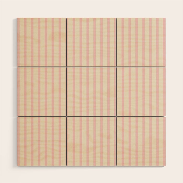 Pink Striped Wood Wall Art Gallery Image 1