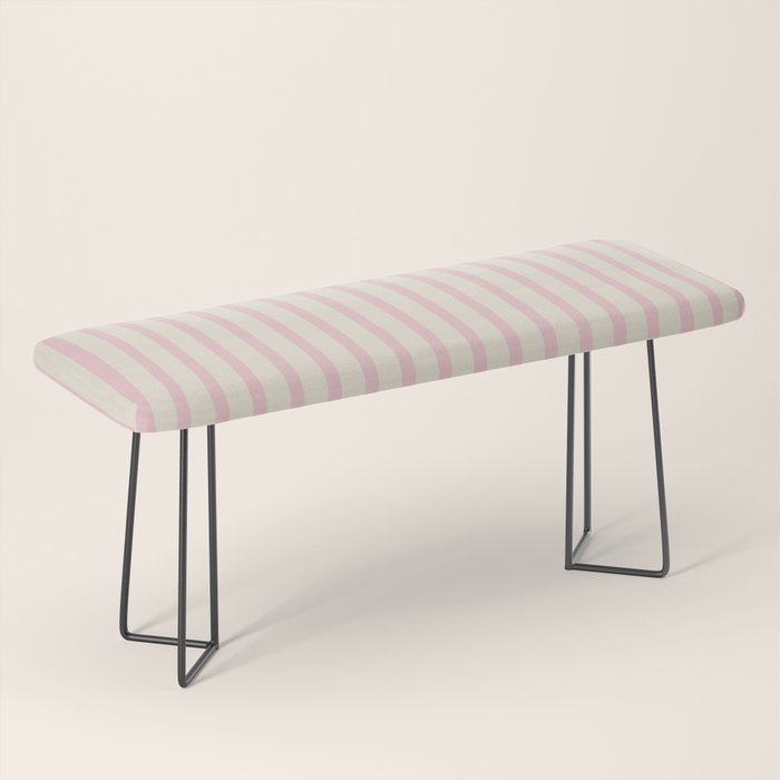 Pink Striped Bench Gallery Image 1