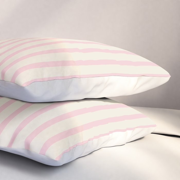 Pink Striped Pillow Sham Gallery Image 3