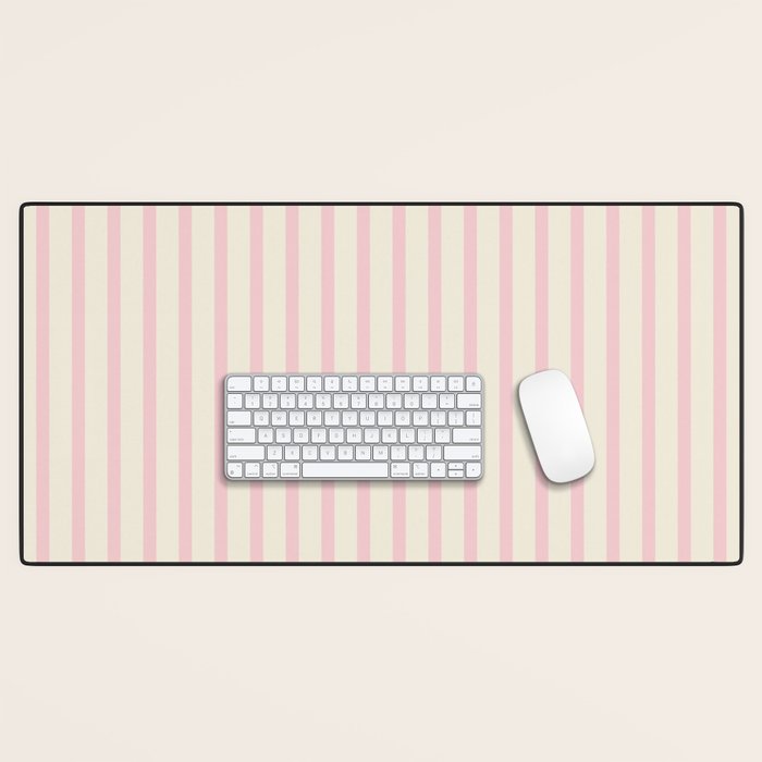 Pink Striped Desk Mat Gallery Image 1