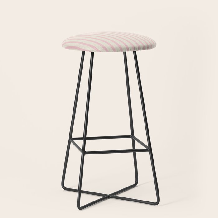 Pink Striped Stool Gallery Image 1