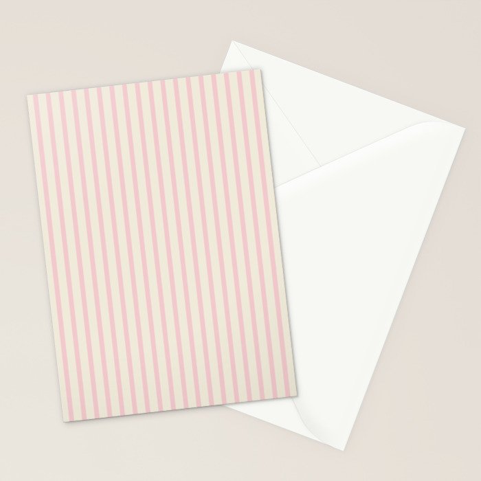 Pink Striped Stationery Card Gallery Image 2