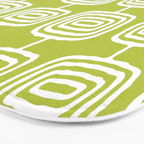 Mid Century Modern Atomic Rings Pattern Chartreuse Bath Mat Gallery Image 3