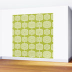 Mid Century Modern Atomic Rings Pattern Chartreuse Wall Mural Gallery Image 2