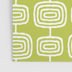 Mid Century Modern Atomic Rings Pattern Chartreuse Poster Gallery Image 3