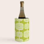 Mid Century Modern Atomic Rings Pattern Chartreuse Wine Chiller Gallery Image 3