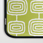 Mid Century Modern Atomic Rings Pattern Chartreuse Laptop Sleeve Gallery Image 3