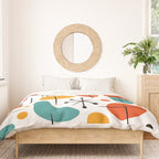 Retro Mid Century Modern Atomic Starburst Pattern Duvet Cover Gallery Image 3
