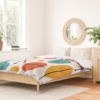 Retro Mid Century Modern Atomic Starburst Pattern Duvet Cover Gallery Image 2