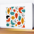 Retro Mid Century Modern Atomic Starburst Pattern Wall Mural Gallery Image 2