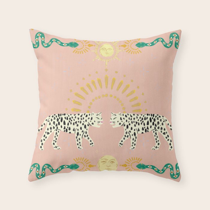 Snakes and Leopards Throw Pillow Gallery Image 1