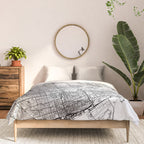 Toronto White Map Comforter Gallery Image 3