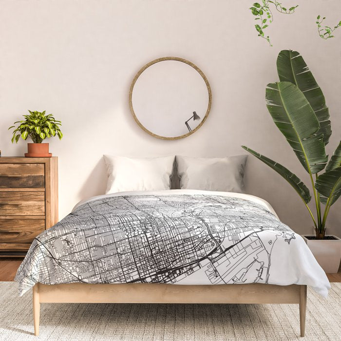 Toronto White Map Comforter Gallery Image 3